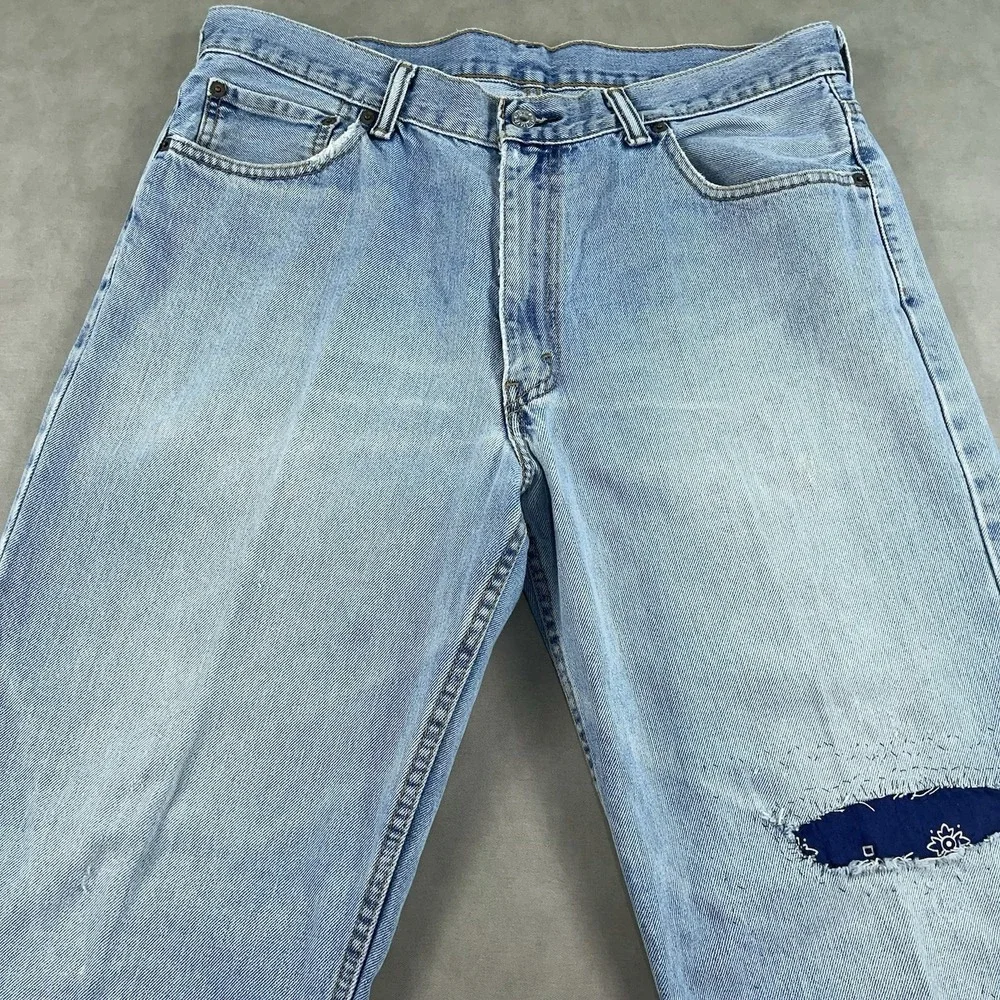 Vintage Levis 550 Jeans Mens‎ 36x32 Baggy Distressed Repaired Y2K (Fits 36x28.5)